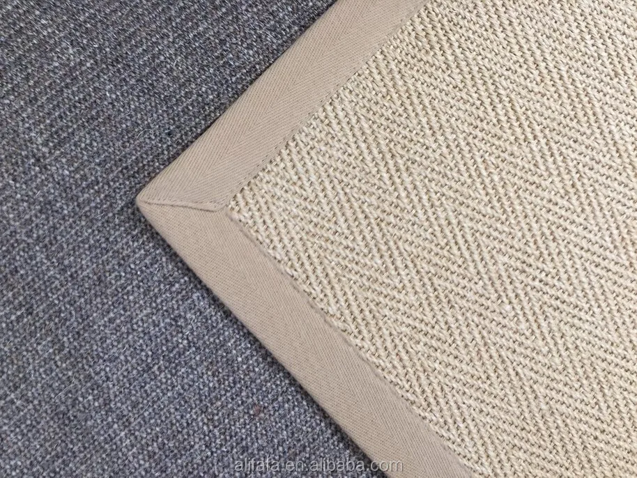 machine made Small boucle sisal  carpet, natural material bedroom carpet rug