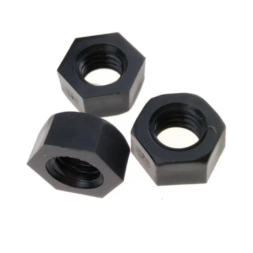 Стандартные черные пластиковые нейлоновые гайки M5 Шестигранная для винтов