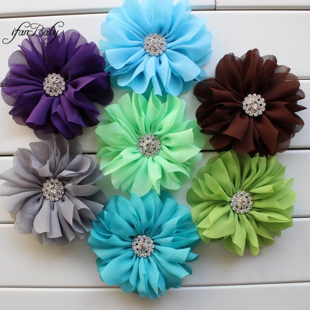 Chiffon Flower Flat Back For Baby Girl Headband Kids Hair Accessories Hair Flower