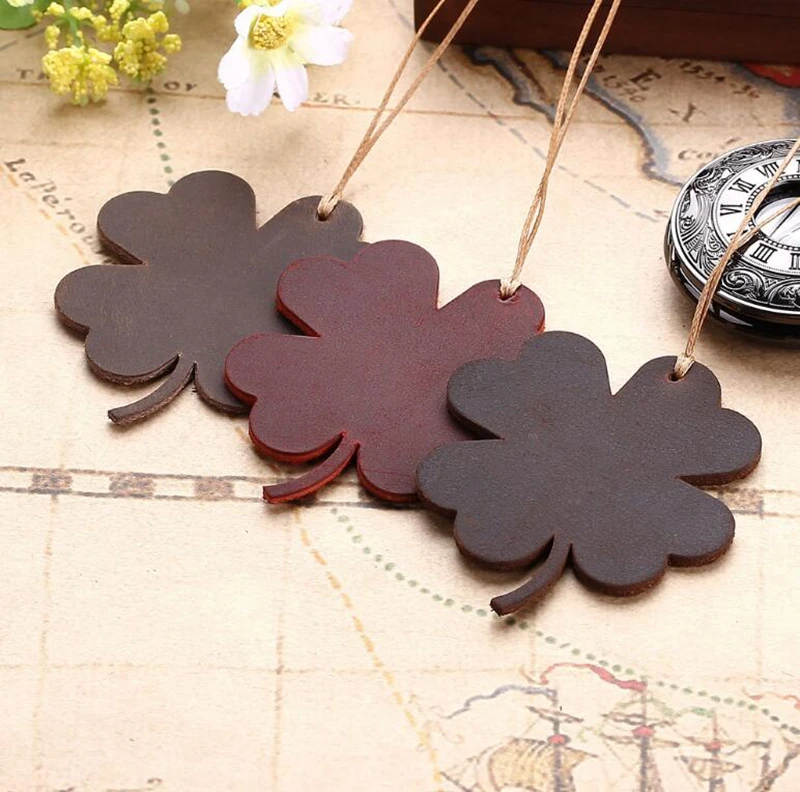 Dreamtop DTF277 персонализированный Клевер модная Закладка из натуральной кожи подарки аксессуары пользовательская Закладка