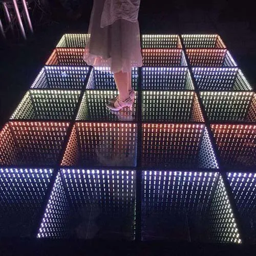 discount Professional Effect Tempered Glass LED Used Portable Dance Floors make in China