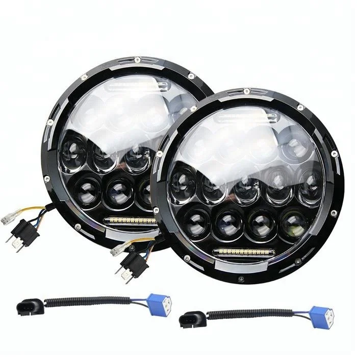High Quality 7 inch 75w round 750 sportster 883 for jeeps wrangler jk led motorcycle headlight For JK TJ FJ Hummer