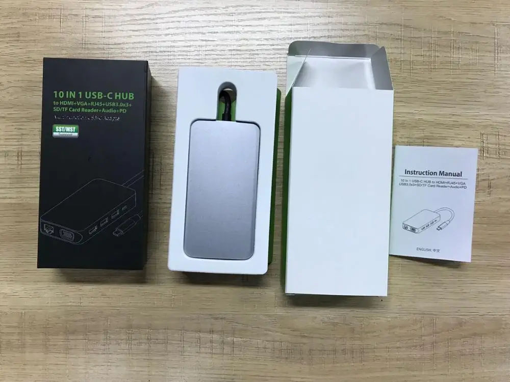 
10 in 1 High Quality 4K HDMI VGA Ethernet PD Charging USB3.0 Multi Docking USB C Hub Adapter 