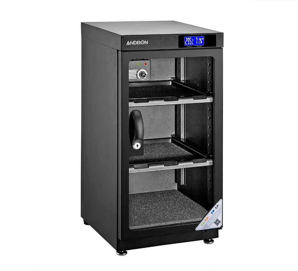 50L LCD digital Display dehumidity Dry Cabinet for Lens Camera