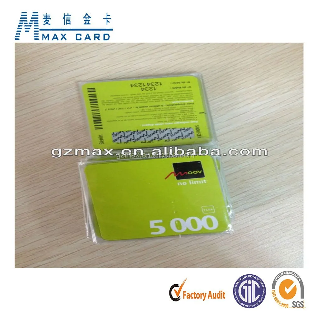 
teleocom scratch off recharge top up card 