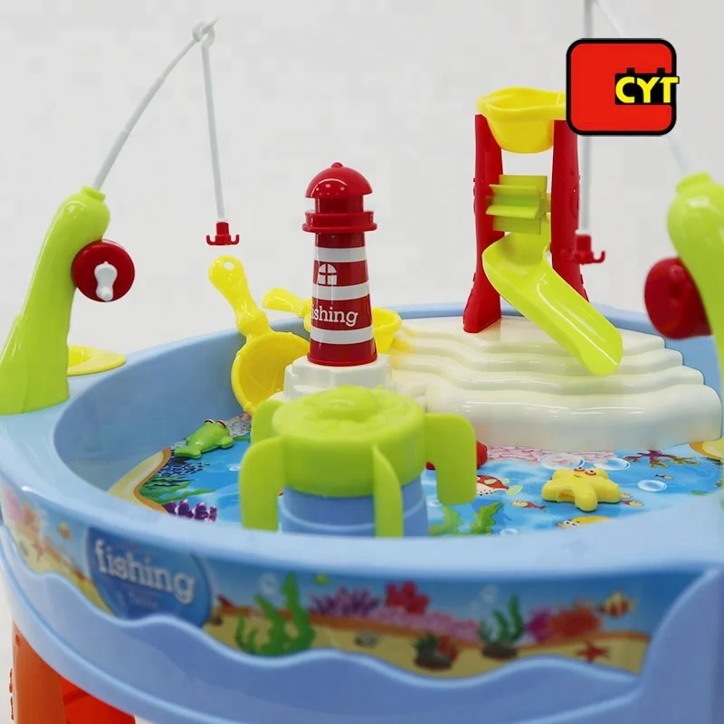 Электрические смешные музыкальные настольные рыболовные игрушки для детей с подсветкой