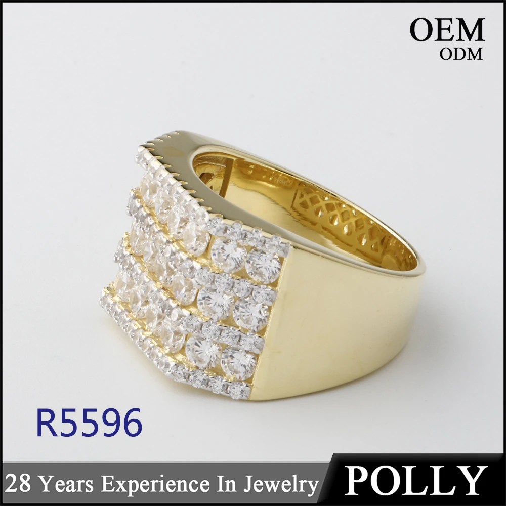 
American style men ring hip hop rings 925 sterling silver jewelry men 