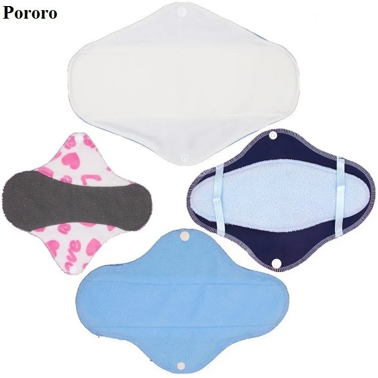 
Babyshow Waterproof Washable Cloth Menstrual Pads 2 Pieces Polarfleece Inner Reusable Cloth Sanitary Pads Cloth Tampon 20*27cm 
