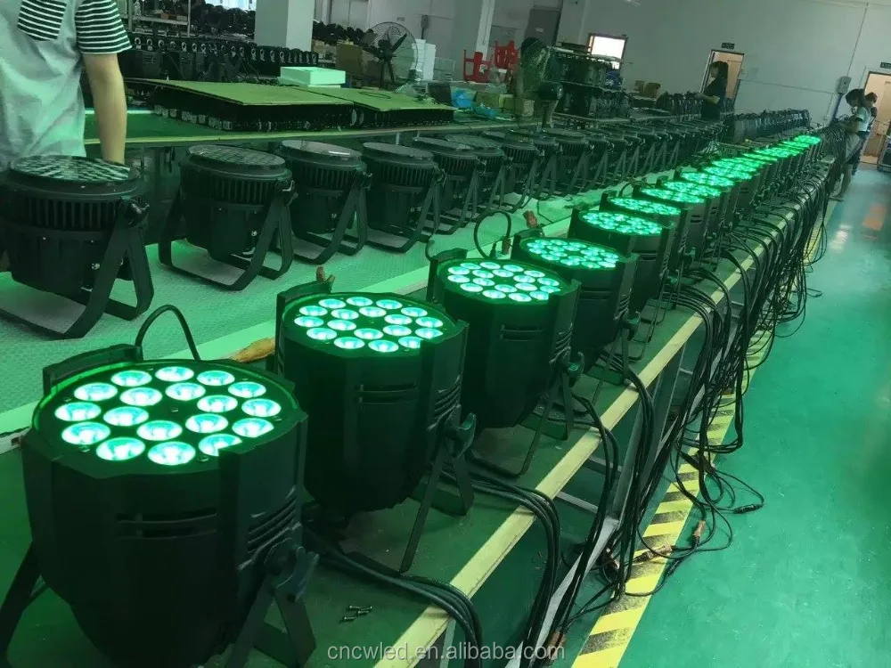 Stage Lighting Professional 18pc Led Par Rgbw 4 in 1 Light DMX512 COOL WHITE ROHS Ip33 Ce