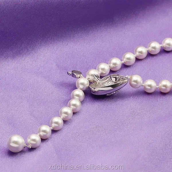 XD YSIP0348 romantic love 925 silver magnetic clasp pearl necklace jewelry Evening dress necklace Sterling Silver Necklace