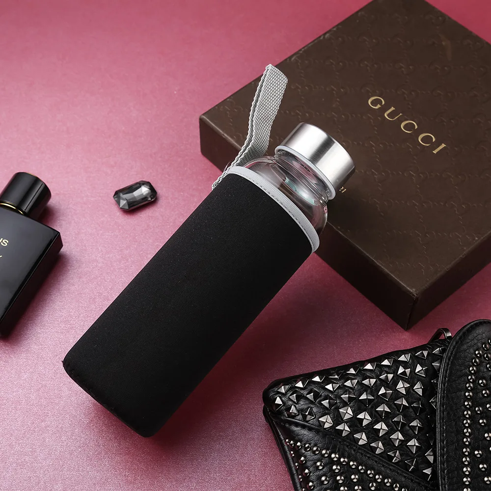 BPA Free Develop logo hot water bottle glass Chinese wholesalers