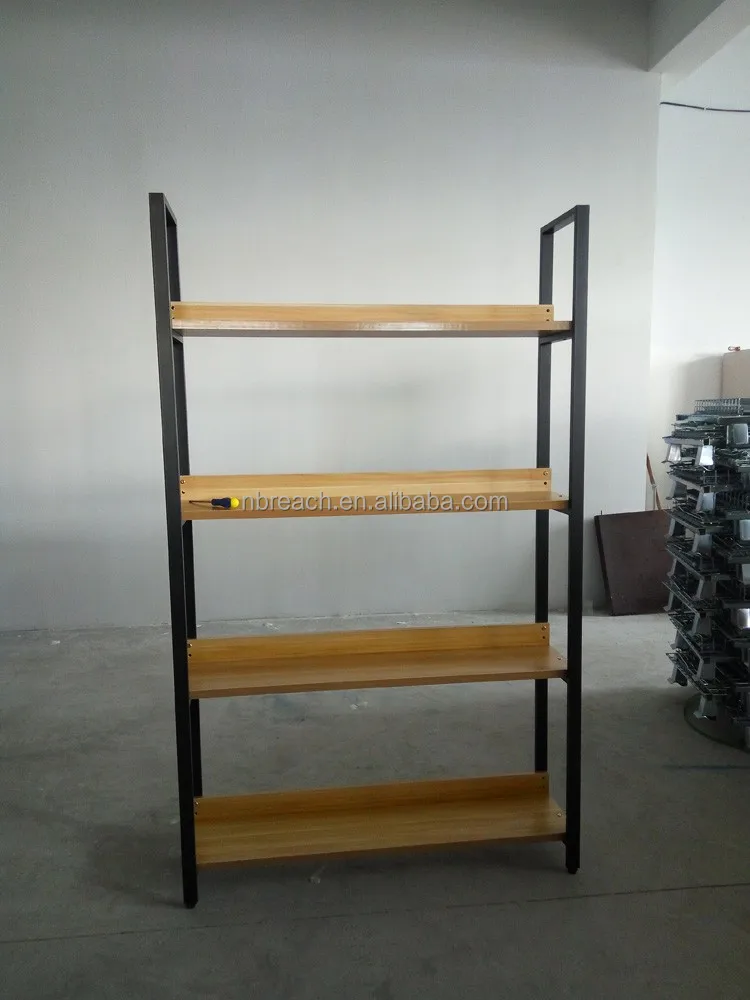 2016 new style particle board bookcase/very beautiful bookshelf,Wooden/metal clothing store display