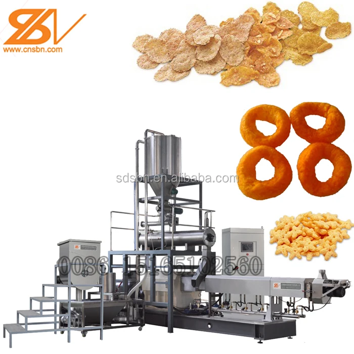 Автоматическая Станок Для Производства Кукурузных Хлопьев линии завод по производству