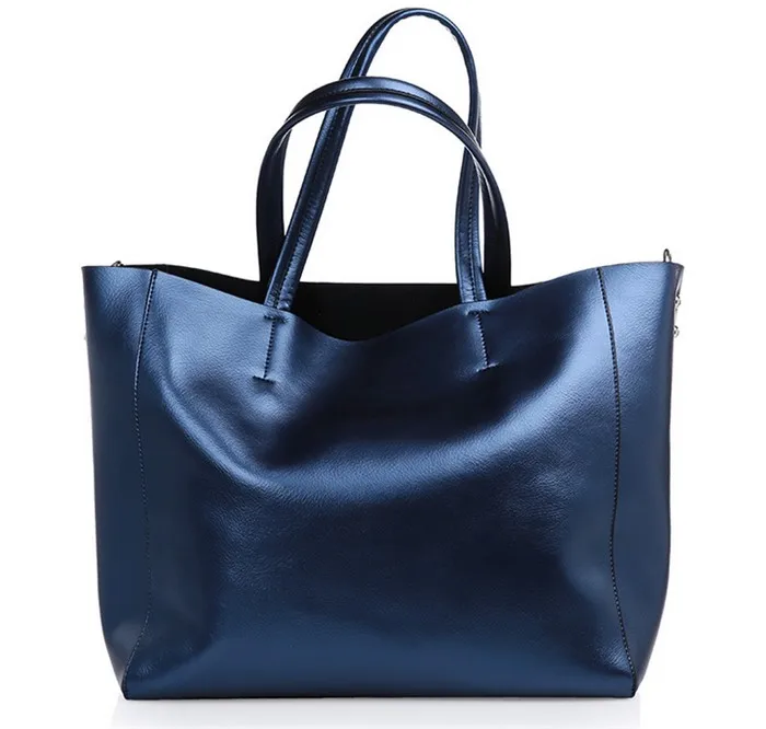 Fashion designer famous brands big capacity ladies bag genuine leather purse handbags for women