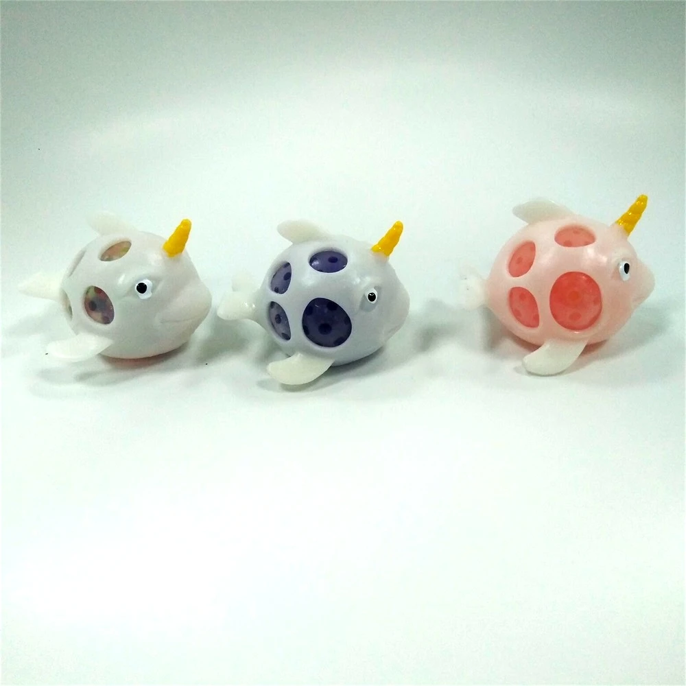 Wholesale Toy Squeeze Bead Stress Ball Cheap Fish Corn Anti-stress Ball Squishy Gel Bead Toys For Kids