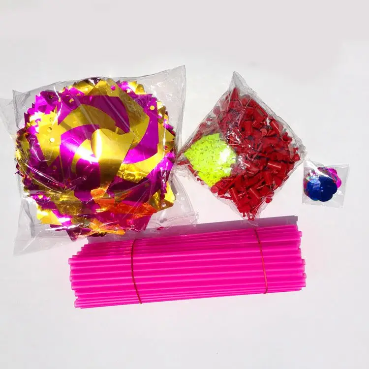 Plastic Laser small Memories toy windmills sheets small windmills