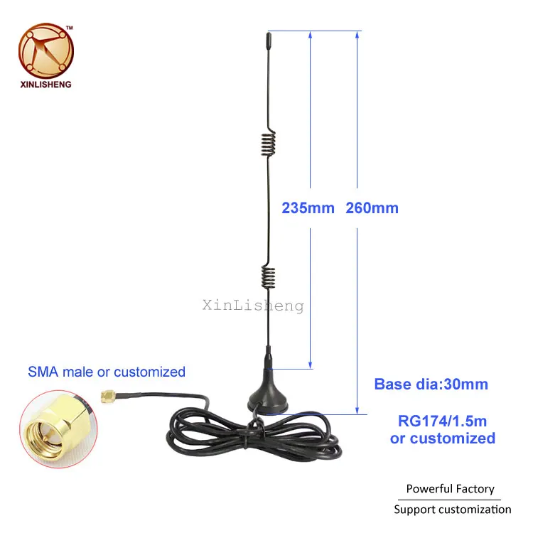 Wireless wifi scanner external aerial omni hf 3g lte 4g dipole antenna with mini sucker