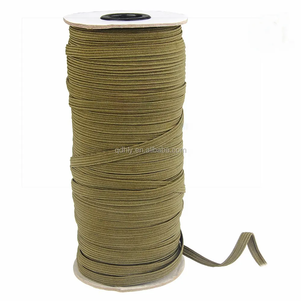 Factory Spot supply 6mm braided elastic stretch strap cord roll for sewing
