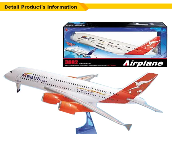Hot Small Plastic Battery Operated Airplane Toy with Music and Light OC081446
