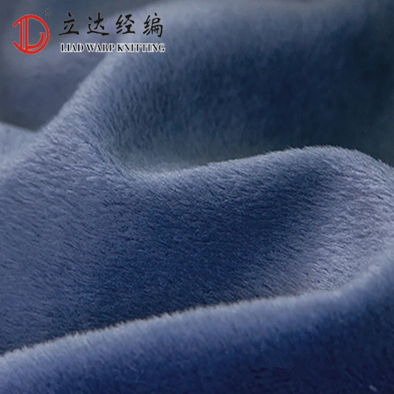 soft short faux fur fabric soft recycled polyester mesh fabric plush fabric for making soft toys