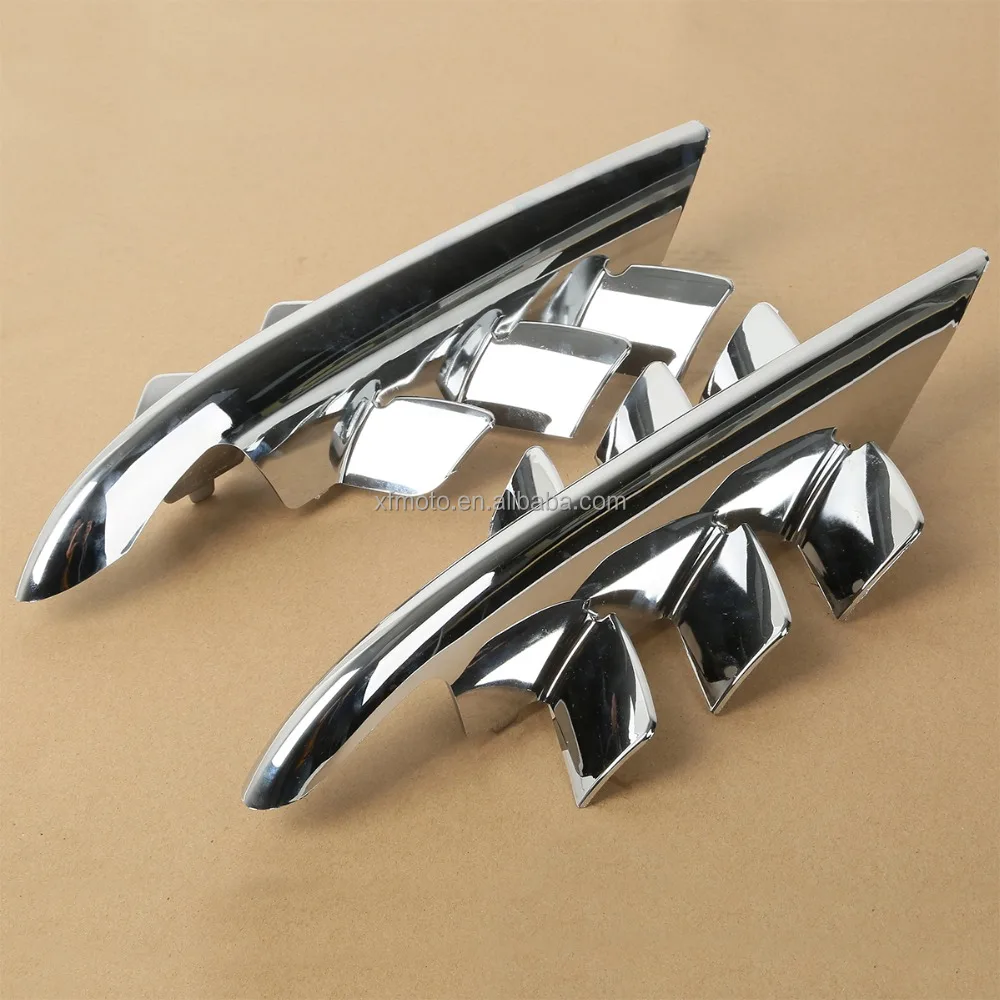 TCMT Chrome Shark Gills Fairing Accents For Honda Goldwing GL1800 GL 1800 2001-2010 XF29011919-E