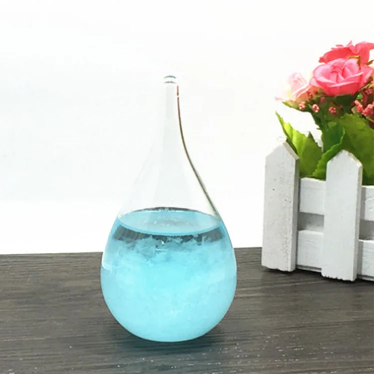 Europe style colorful waterdrop design weather predictor storm glass