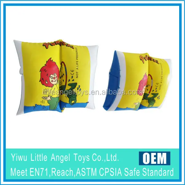 B04 good quality inflatable pvc swimming armband with sea animal pattern or shape oversleeve Floats pool Float swim arm circle