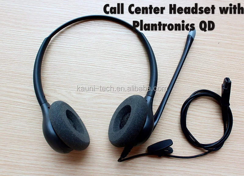 2022 Professional Binaural Telephone headset with RJ11 RJ9 USB Plug for call center