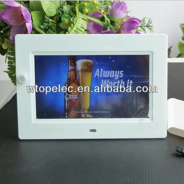 7 inch lcd advertising player with motion sensor