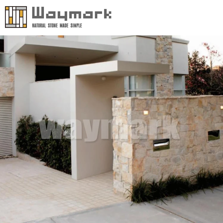 
Натуральный камень, известняк с золотым разрезом 