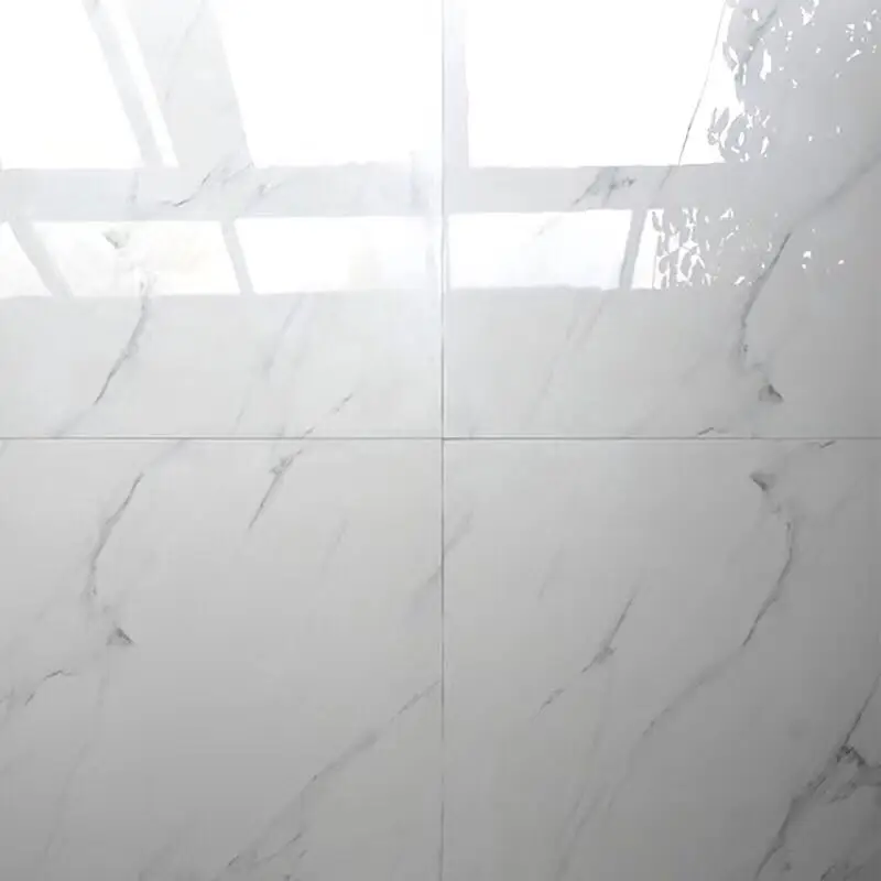 
Polished glazed floor tile ceramic piso carrara white marble look villa wall porcelanato 24x24 ceramic tile 