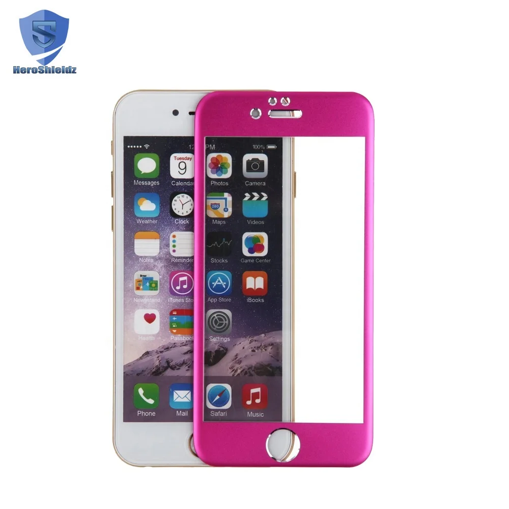 
2019 Promotion 4D Cover Protector 6s Plus Aluminum alloy Frame protector Front and Back Protector 7 Plus Full Screen Guard 