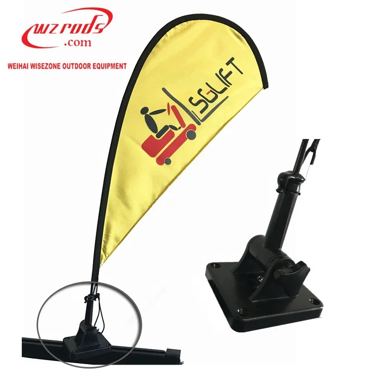 Weihai Wzrods Small Size Advertising Magnetic Car Bow Flag Pole/ Banner For Promotion