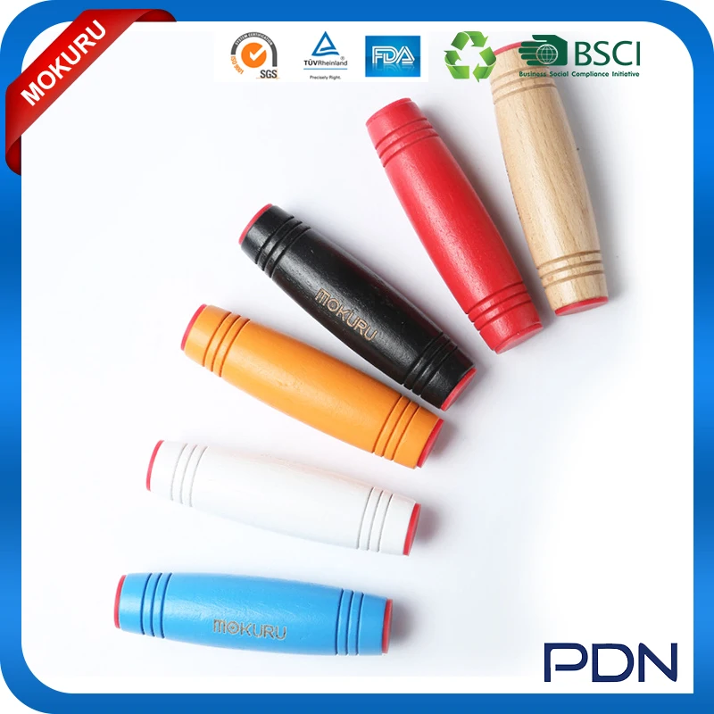 Wood mokuru rollver toy Fidget Stick Kururin Table Top Desk Skill-Based Fidget Spinner Toy