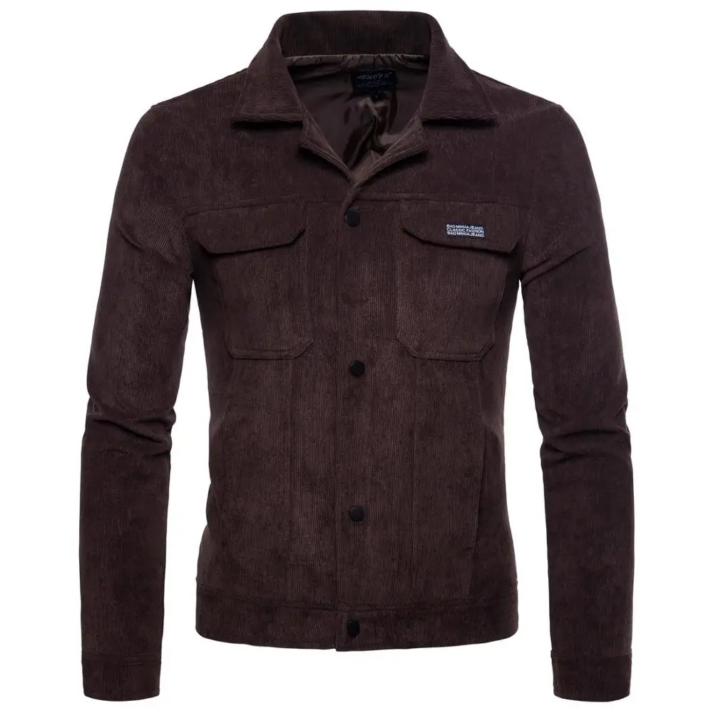 AMAZON shopify Spring New Korean Mens Casual Jacket Corduroy Slim Jacket