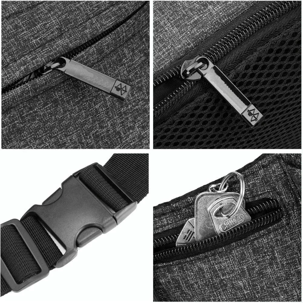 Clear Belt Exercise Private Label Shoulder Strap Climbing Waist Bag Fanny Pack Unisex