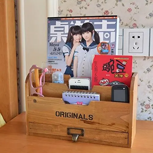 Originals Retro Wooden Stacking Letter Tray/Drawer Organizer/Desktop Mail Box/File Sorter