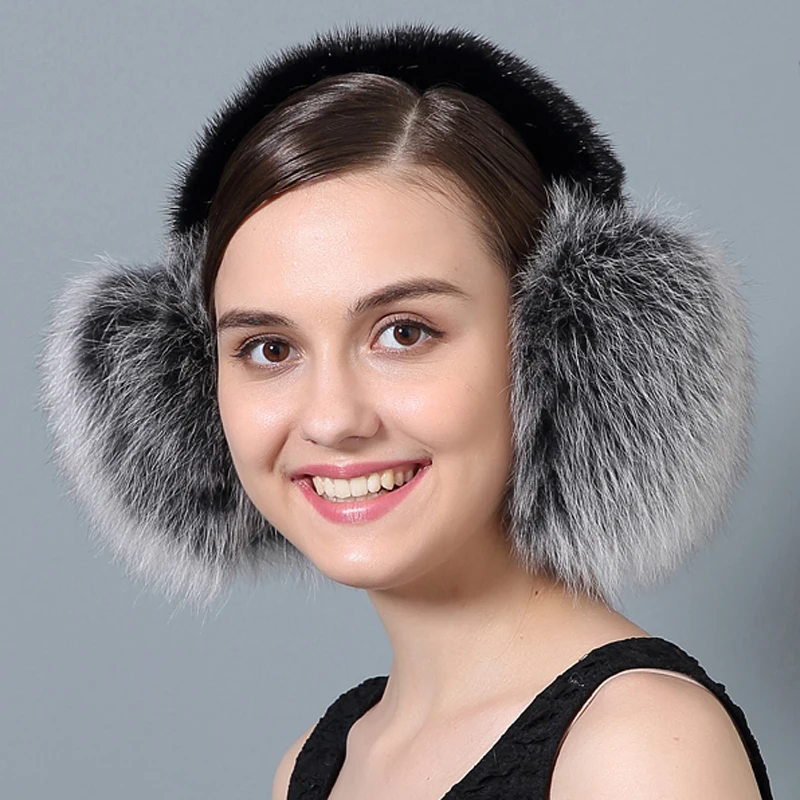
CX A 71A New Products Luxury Fur Ear Warmer Winter Female Fox Fur Earmuffs  (60705659455)