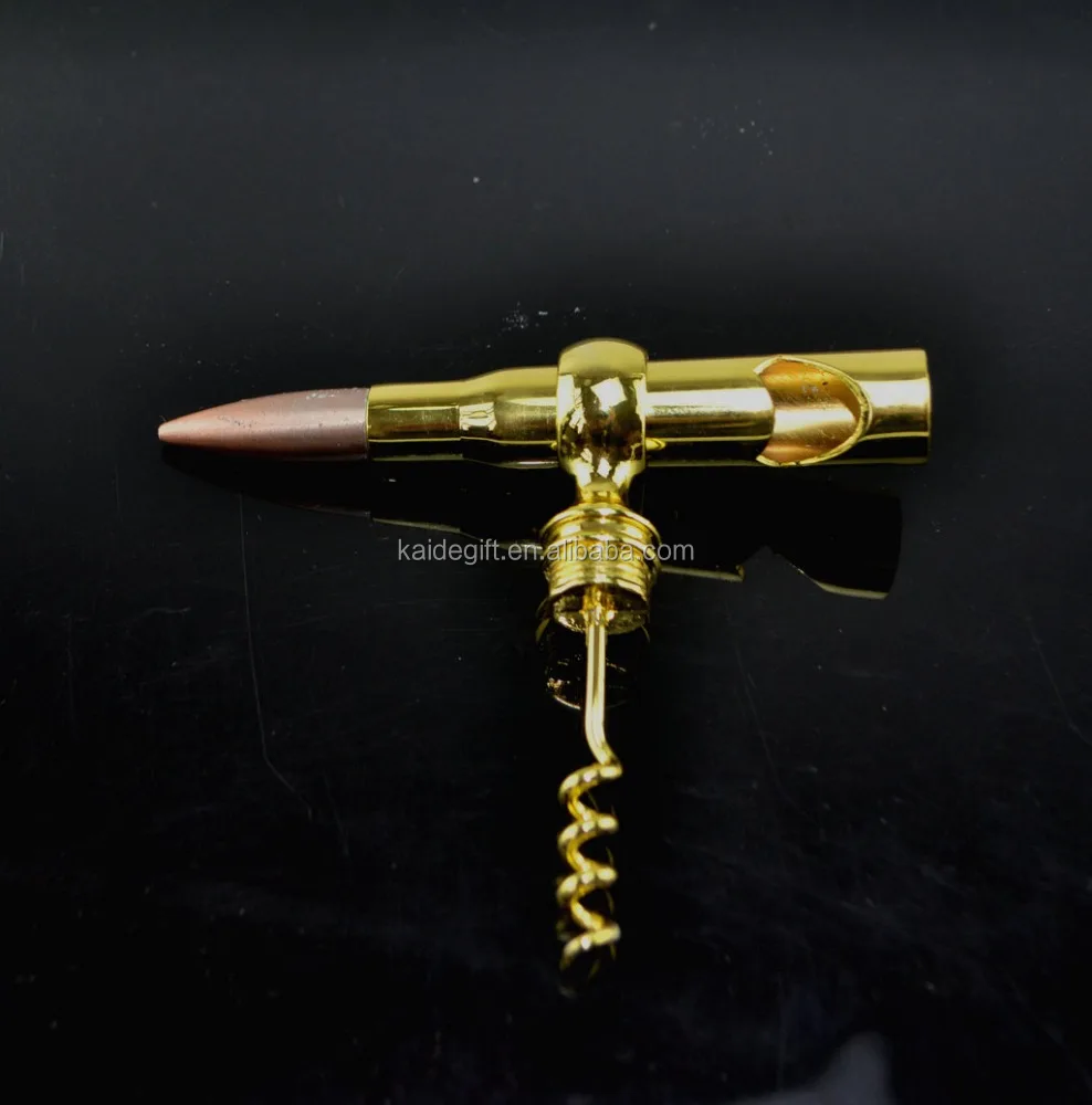 zinc 50 Caliber Corkscrew & bullet Bottle Opener wine opener gift set