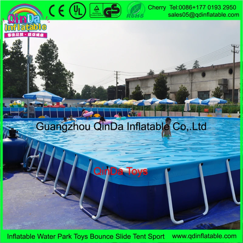 
Commercial outdoor giant rectangular above ground swimming pool for water park 