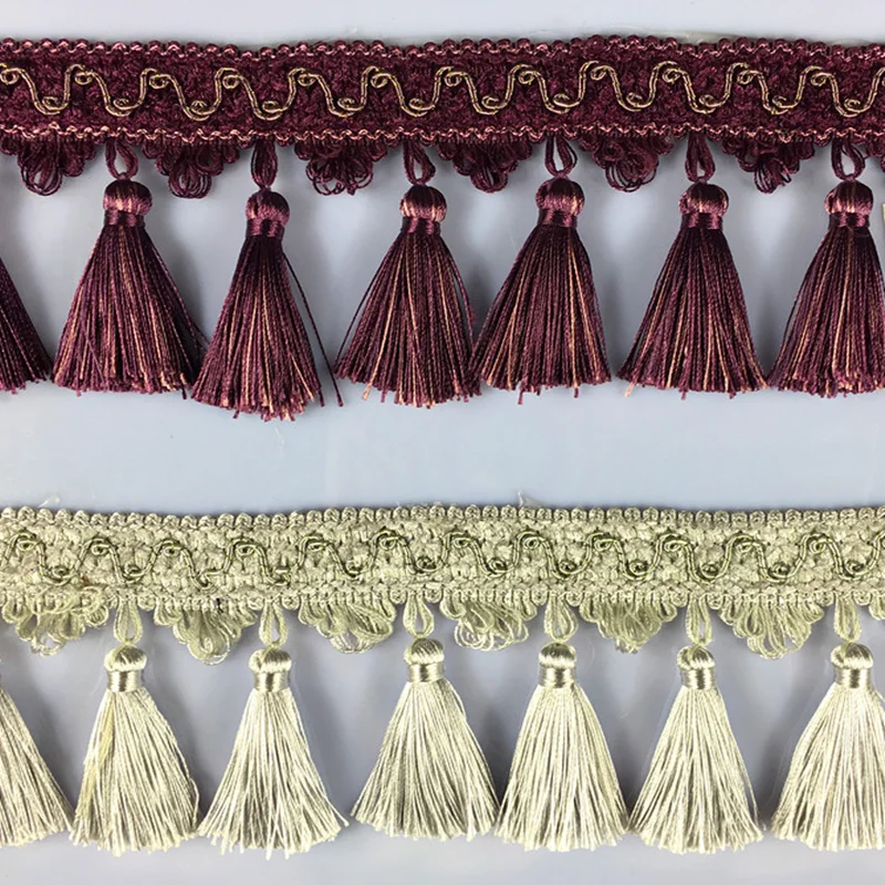 Factory Hot sales table cloth and valance curtain tassel fringe