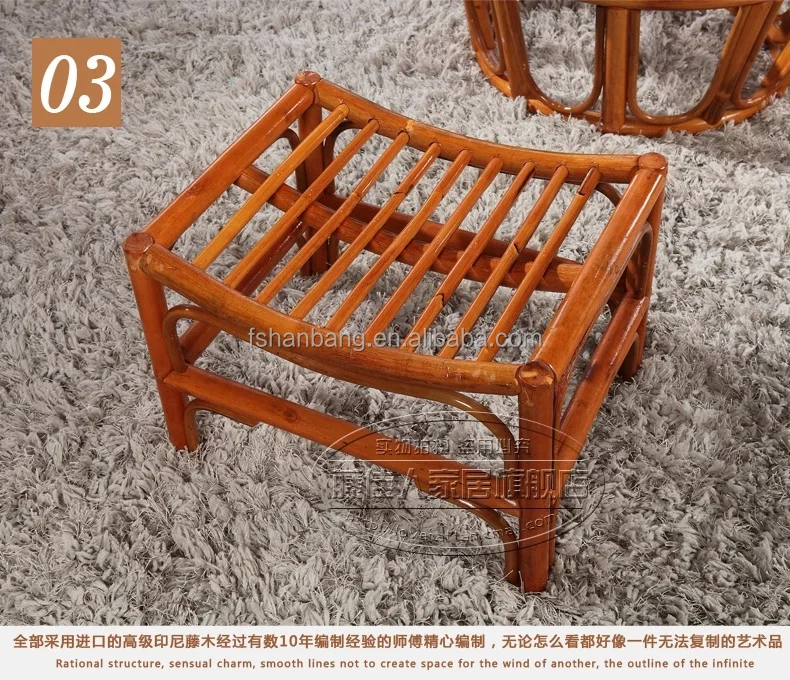 Super Comfortable Living Room Rattan Papasan Chair With Cushion