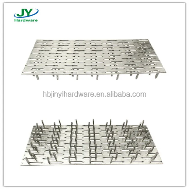 Gang nail truss plate for wood building connector