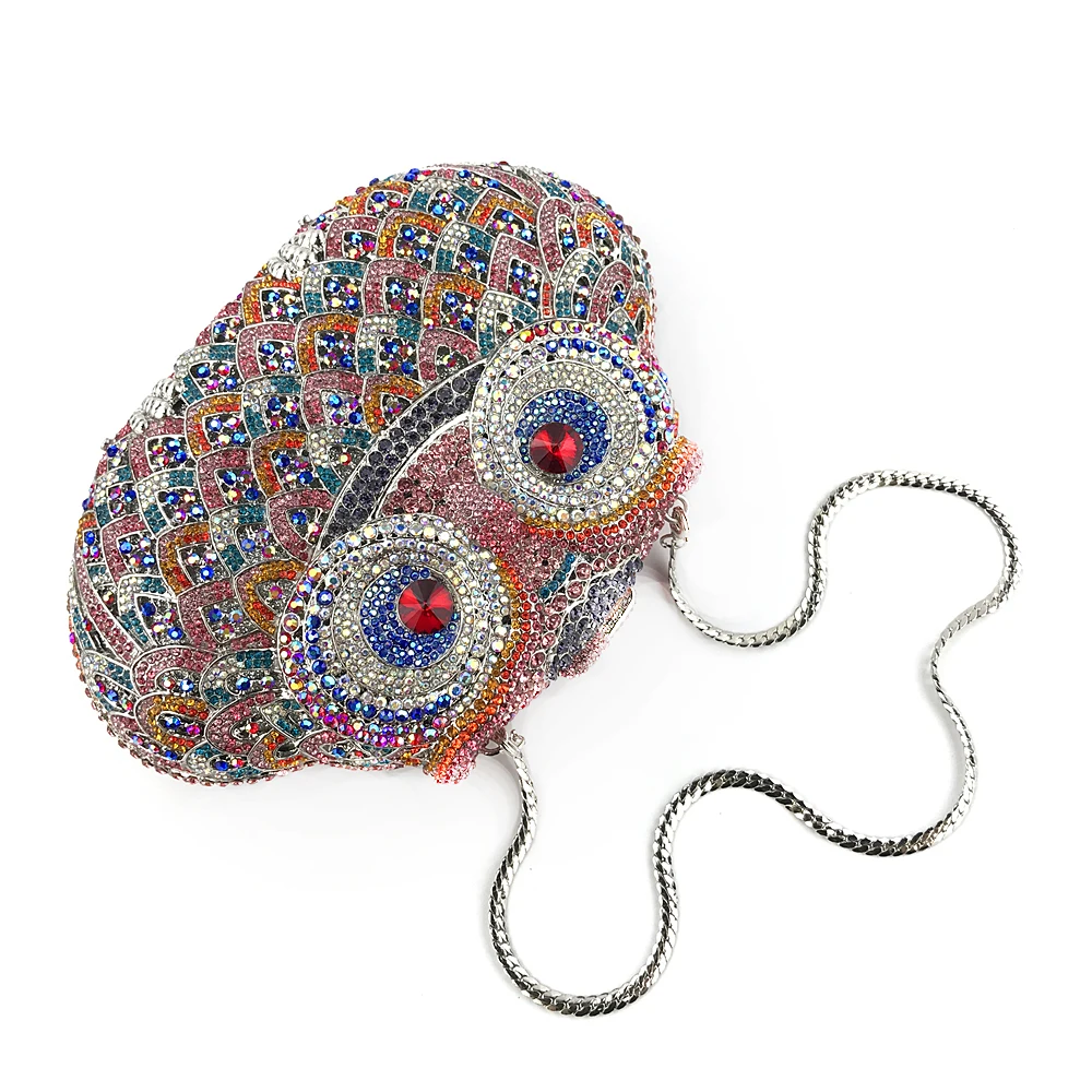 OC3927 вечерняя сумочка с изображением совы, модная вечерняя сумочка-клатч с изображением совы для дам