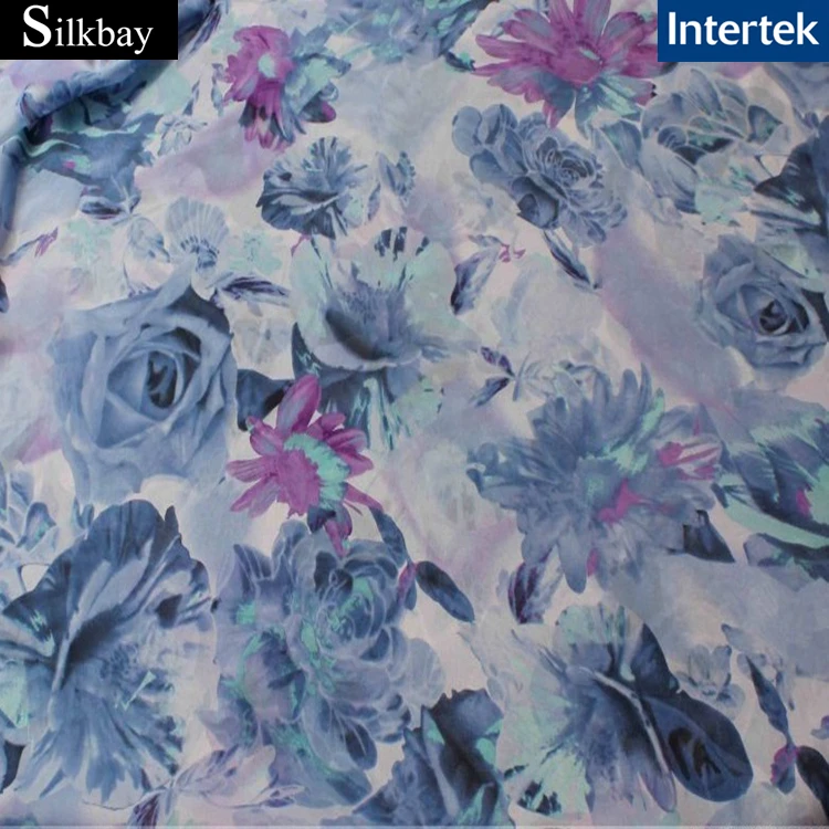 
8mm 100% silk digital printed silk chiffon fabric 