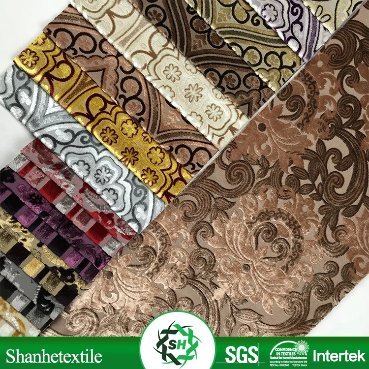 changshu factory striped sofa velvet upholstery fabric