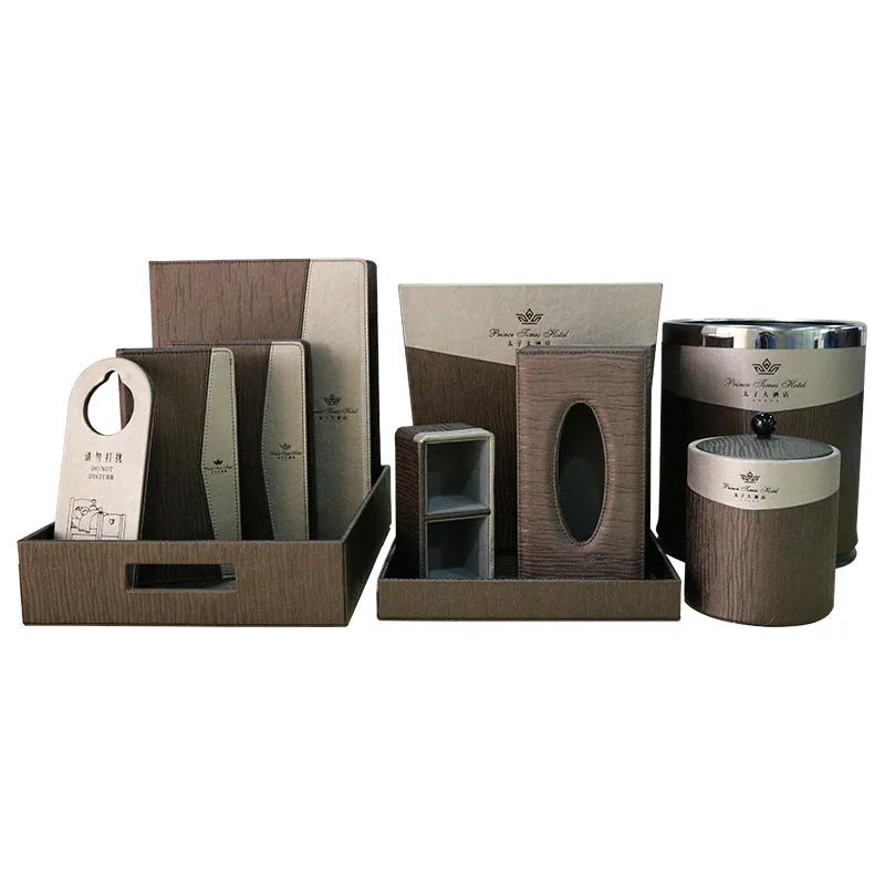 Hotel Room Amenity Supplies Luxury Leather Product Hotel Accessory