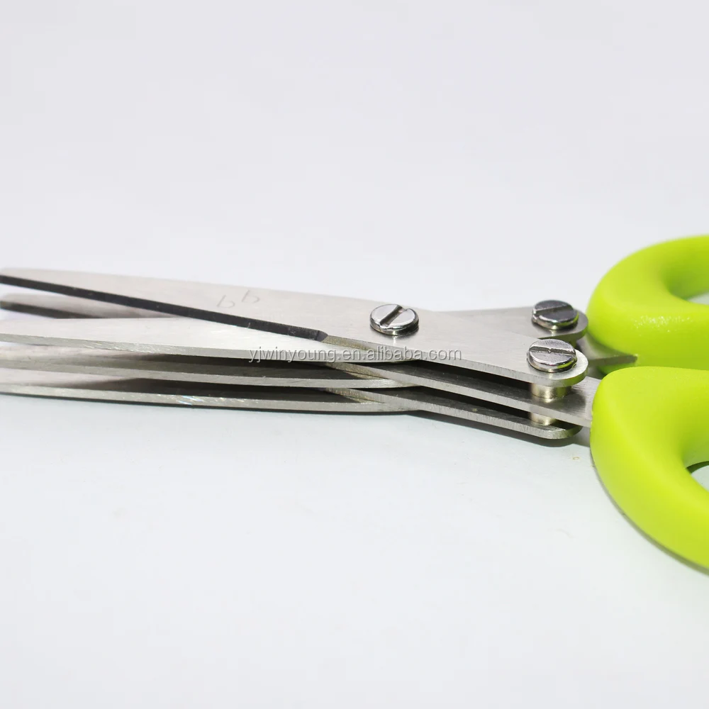 
kitchen scissors multipurpose 5 blades herb scissors herb scissor with easy cleaning brush 