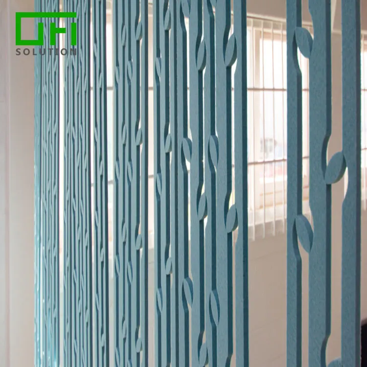 Eco-Friendly PET Acoustic Panels Fireproof Sound Insulation Hanging Polyester Acoustic Carved Panels