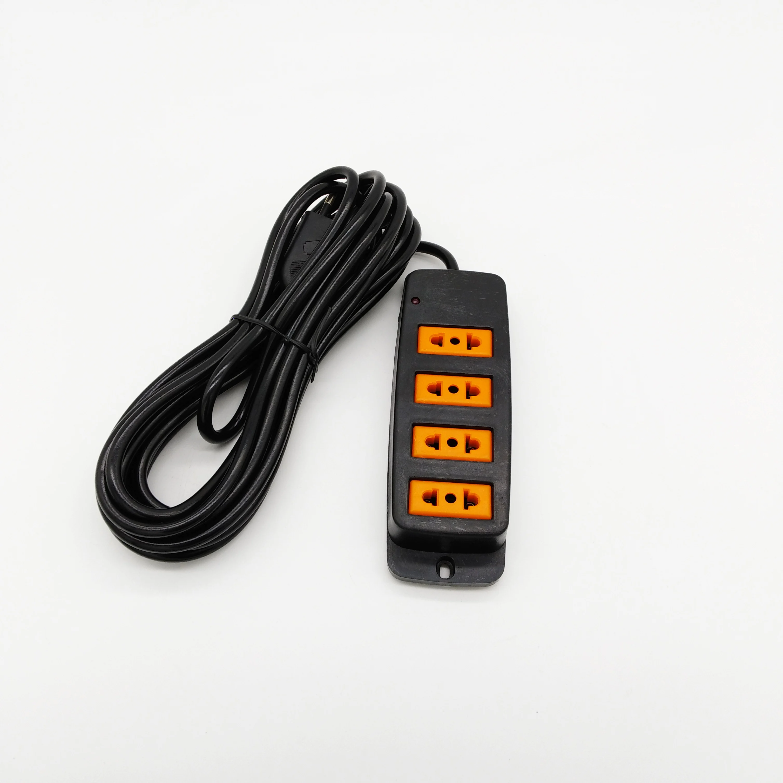Black Power Strip Plug Socket Electric Adapter Italy Multiple 4 Outlet Extension Socket Home Electronics Charging